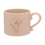 Love Grows Best in Little Houses Glazed Stoneware Mug - Brown