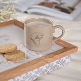 Love Grows Best in Little Houses Glazed Stoneware Mug - Brown