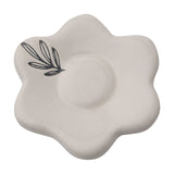Black Leaf Sprig Flower Ceramic Ornament for Mum - White