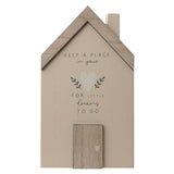 Little Dreams Mini House Wooden Wall Art with Heart - Beige