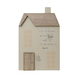 Fill A House with Love Mini Wooden Wall Art - Cream