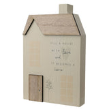 Fill A House with Love Mini Wooden Wall Art - Cream