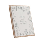 First My Mum Forever My Friend Layered Wooden Plaque - White