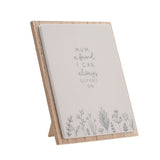 Depend on Mum Floral Layered Wooden Plaque with Stand - Grey