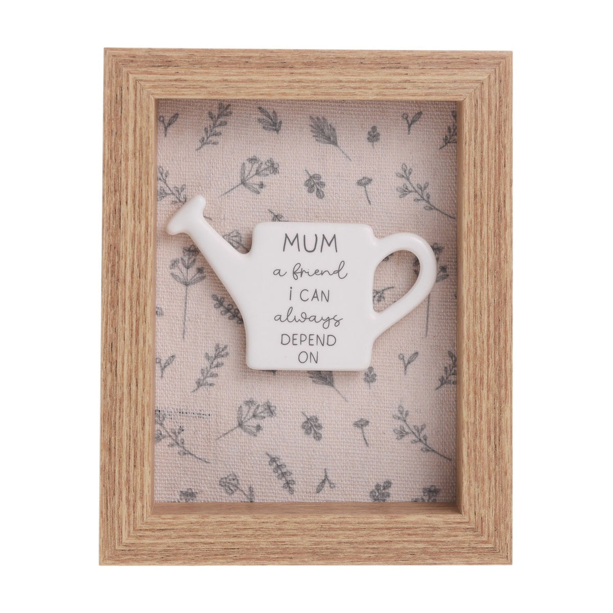 Mum Friend Wooden Framed Plaque 12cm x 15cm - Off White