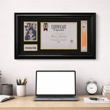 Graduation Certificate and Tassel Wall Photo Frame - Black