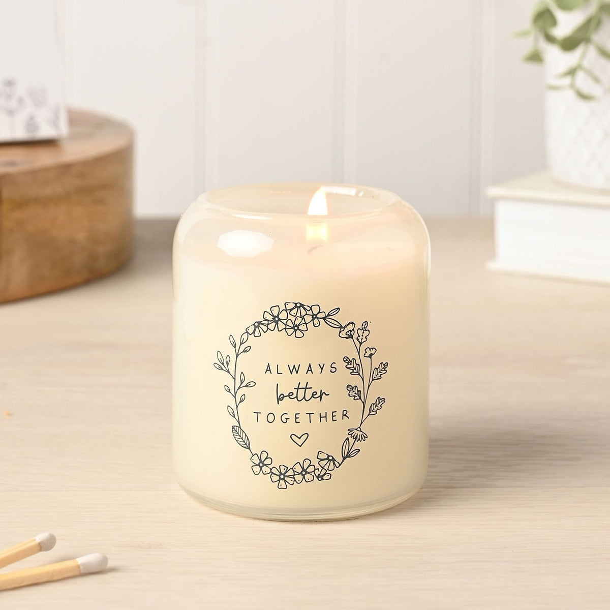 Always Better Together Scented Candle 210g - Off White & Grey
