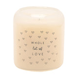 Whole Lot of Love Heart Scented Candle 210g - Cream & Grey