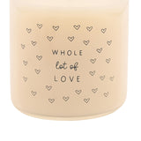 Whole Lot of Love Heart Scented Candle 210g - Cream & Grey