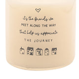 Friends Journey Houses Scented Candle 210g - Cream & Grey