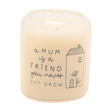 Mum Forever Friend House Scented Candle 210g - Cream & Grey