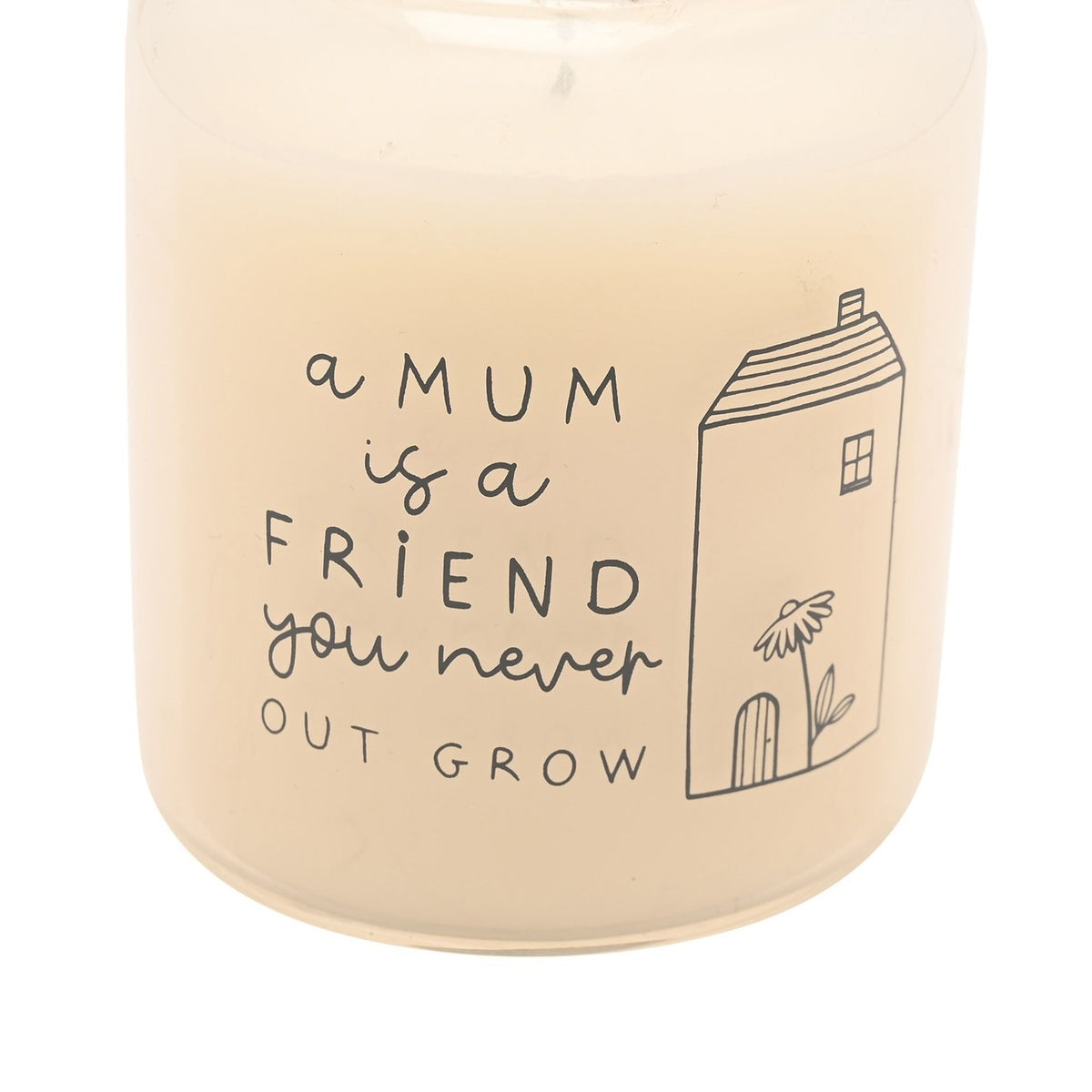 Mum Forever Friend House Scented Candle 210g - Cream & Grey