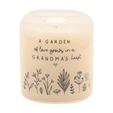 Grandma Floral Print Scented Candle 210g - Cream & Grey