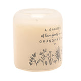 Grandma Floral Print Scented Candle 210g - Cream & Grey