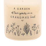 Grandma Floral Print Scented Candle 210g - Cream & Grey