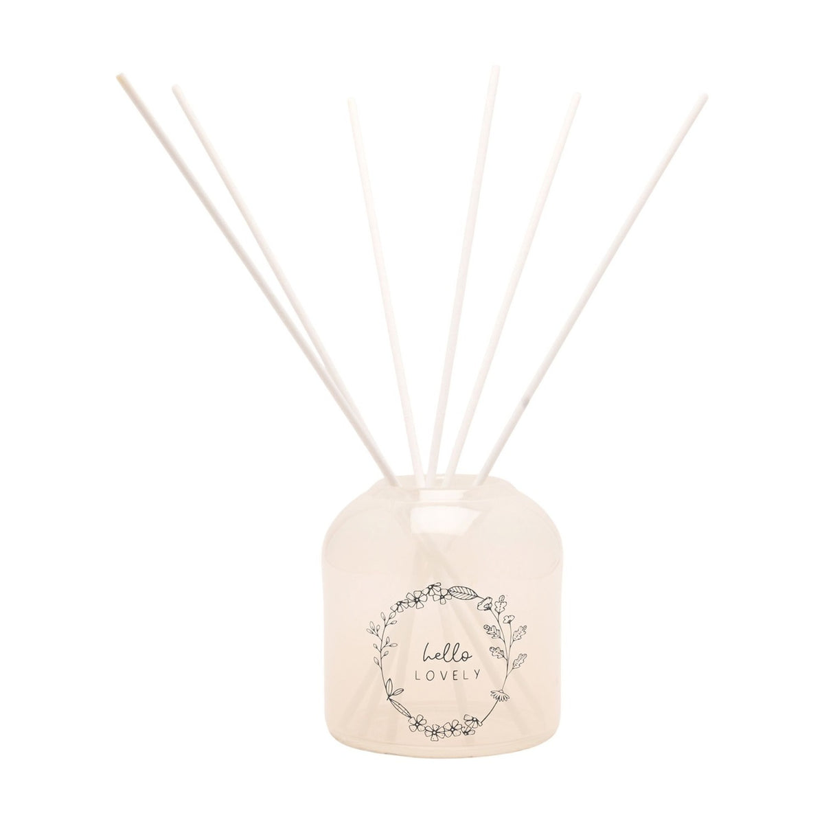 Hello Lovely Floral Print Reed Diffuser 200ml - Cream & Grey
