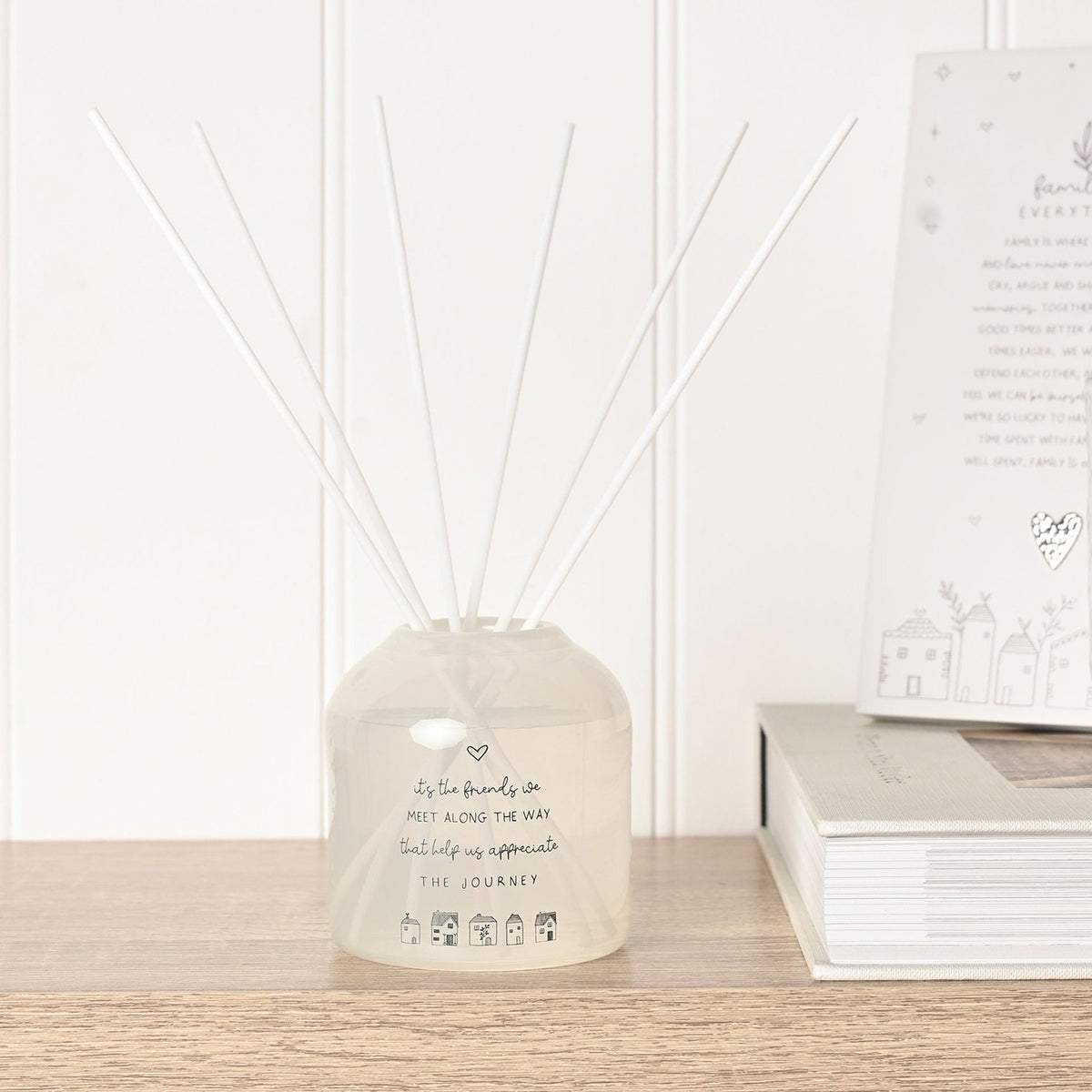 Friends Journey Sentiment Reed Diffuser 200ml - Cream & Grey