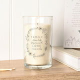 Family Botanical Tall Scented Candle 480g - Cream & Clear