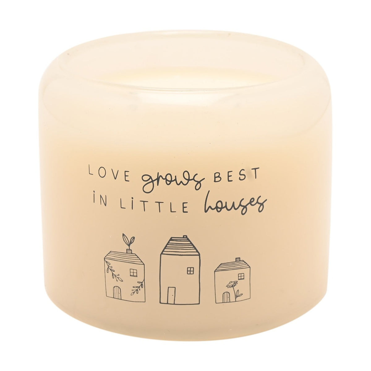 Love Grows Best Double Wick Scented Candle 390g - Cream