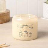Love Grows Best Double Wick Scented Candle 390g - Cream