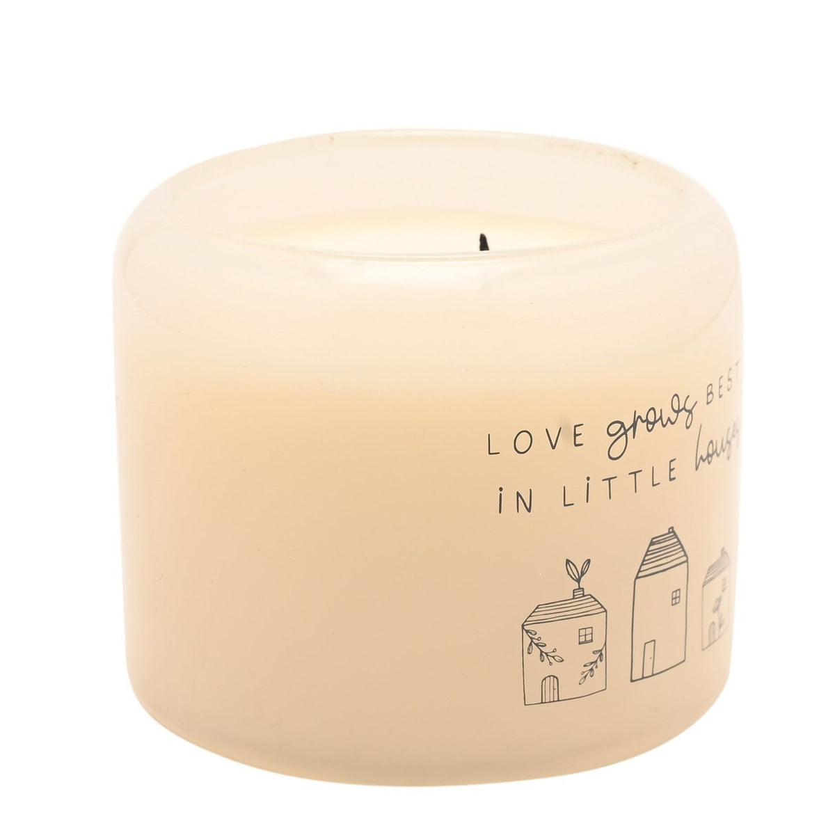 Love Grows Best Double Wick Scented Candle 390g - Cream