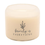 Family Round Double Wick Scented Candle 390g - Cream & Grey