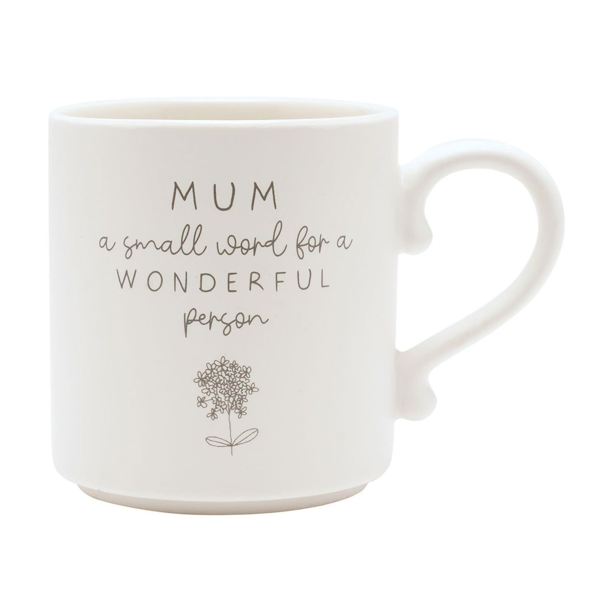 Mum Wonderful Person Mug with Inside Words 400ml - Cream