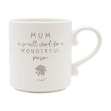 Mum Wonderful Person Mug with Inside Words 400ml - Cream