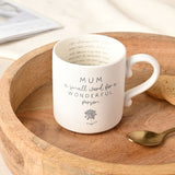 Mum Wonderful Person Mug with Inside Words 400ml - Cream