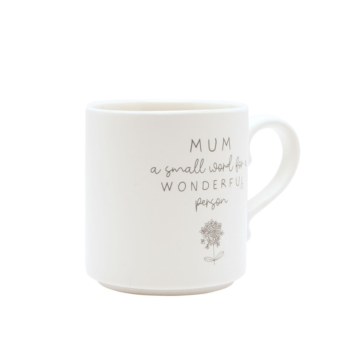 Mum Wonderful Person Mug with Inside Words 400ml - Cream