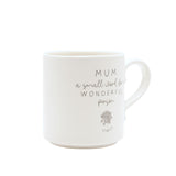 Mum Wonderful Person Mug with Inside Words 400ml - Cream