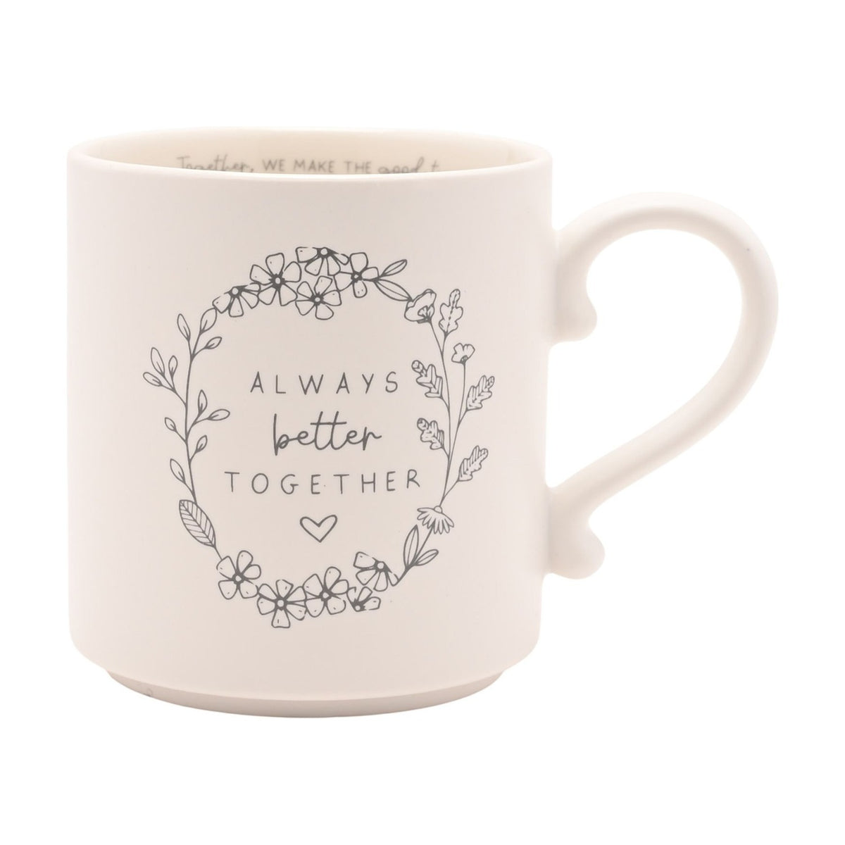 Always Better Together Mug with Inside Words 400ml - Cream