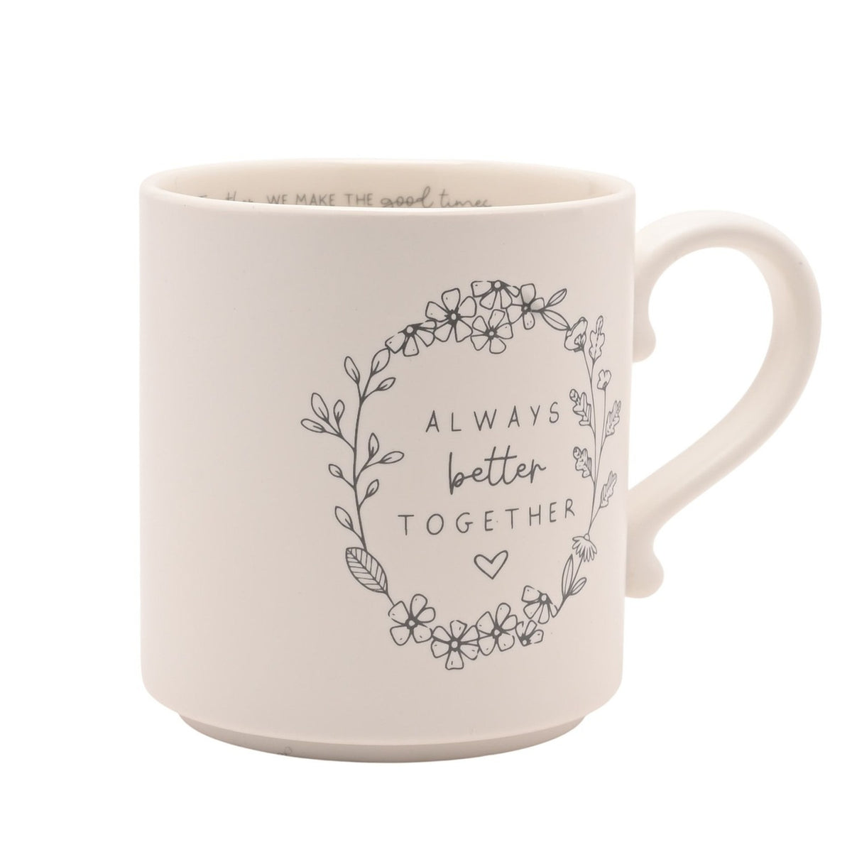 Always Better Together Mug with Inside Words 400ml - Cream