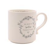 Always Better Together Mug with Inside Words 400ml - Cream
