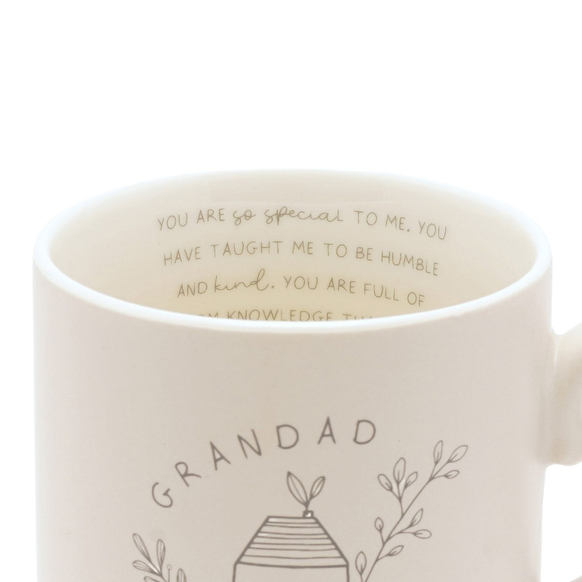 Grandad Best Friend Mug with Inside Words 400ml - Cream