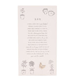 Nan Potted Plant Standing Verse Plaque - Off White & Grey