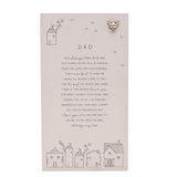 Dad Verse Standing Plaque with Heart and House Print - Grey