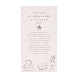 Teacher Standing Verse Plaque with Star - Off White & Grey