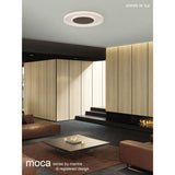 Moca LED Flush Ceiling Light 40W 4000K - White/Mocha