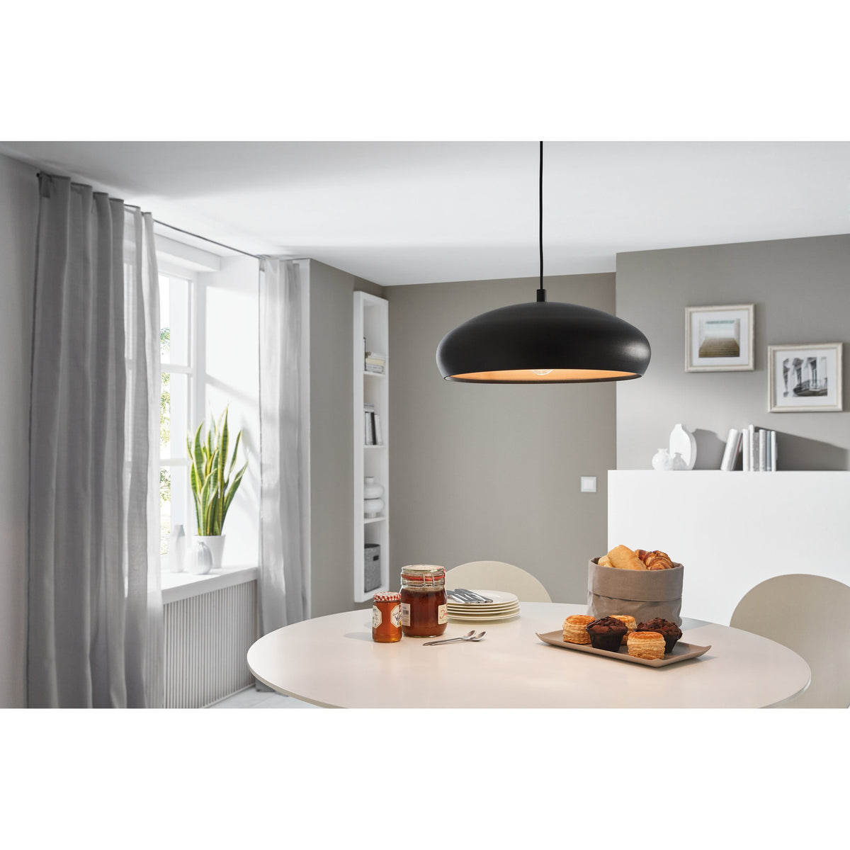 Mogano 1 Pendant Light - Black & Copper