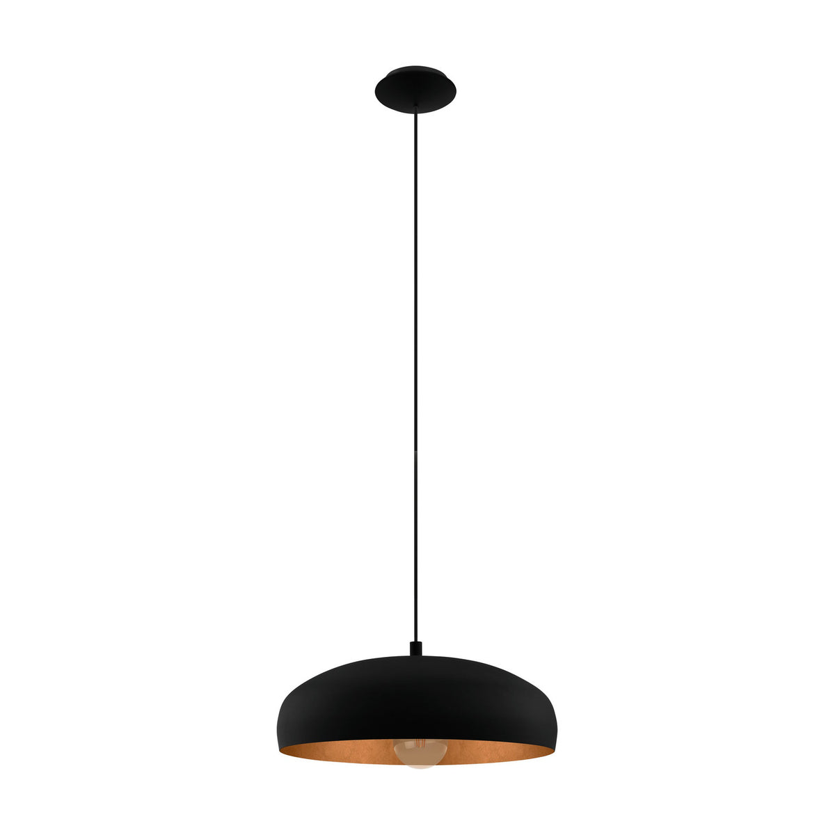 Mogano 1 Pendant Light - Black & Copper