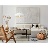 Mogano 1 Pendant Light - White & Copper