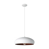 Mogano 1 Pendant Light - White & Copper