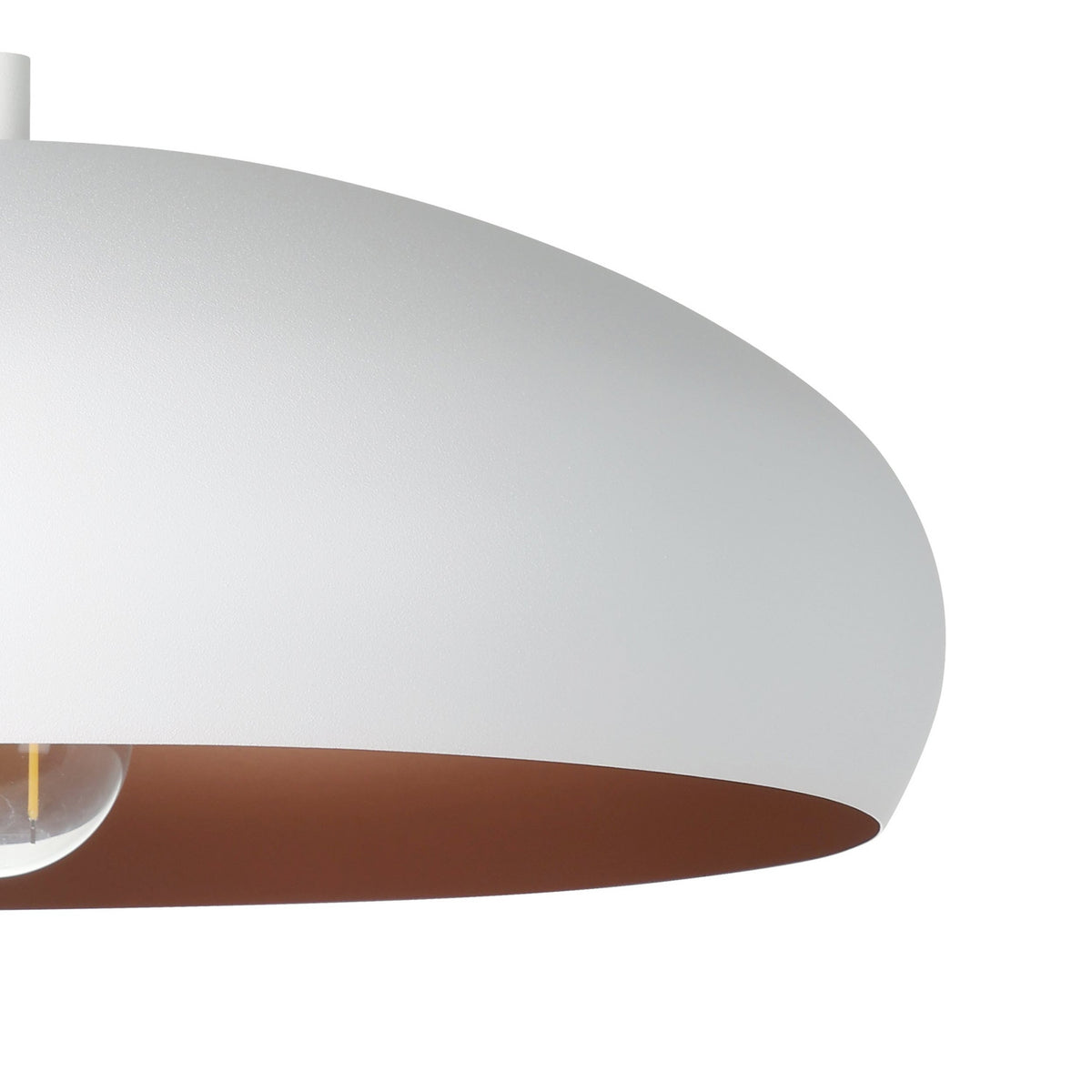Mogano 1 Pendant Light - White & Copper