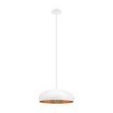 Mogano 1 Pendant Light - White & Copper