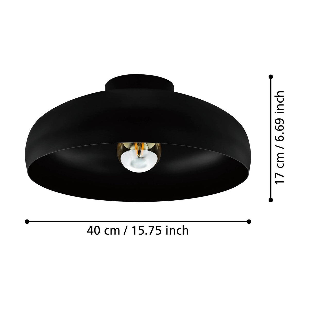 Mogano Ceiling Light - Black