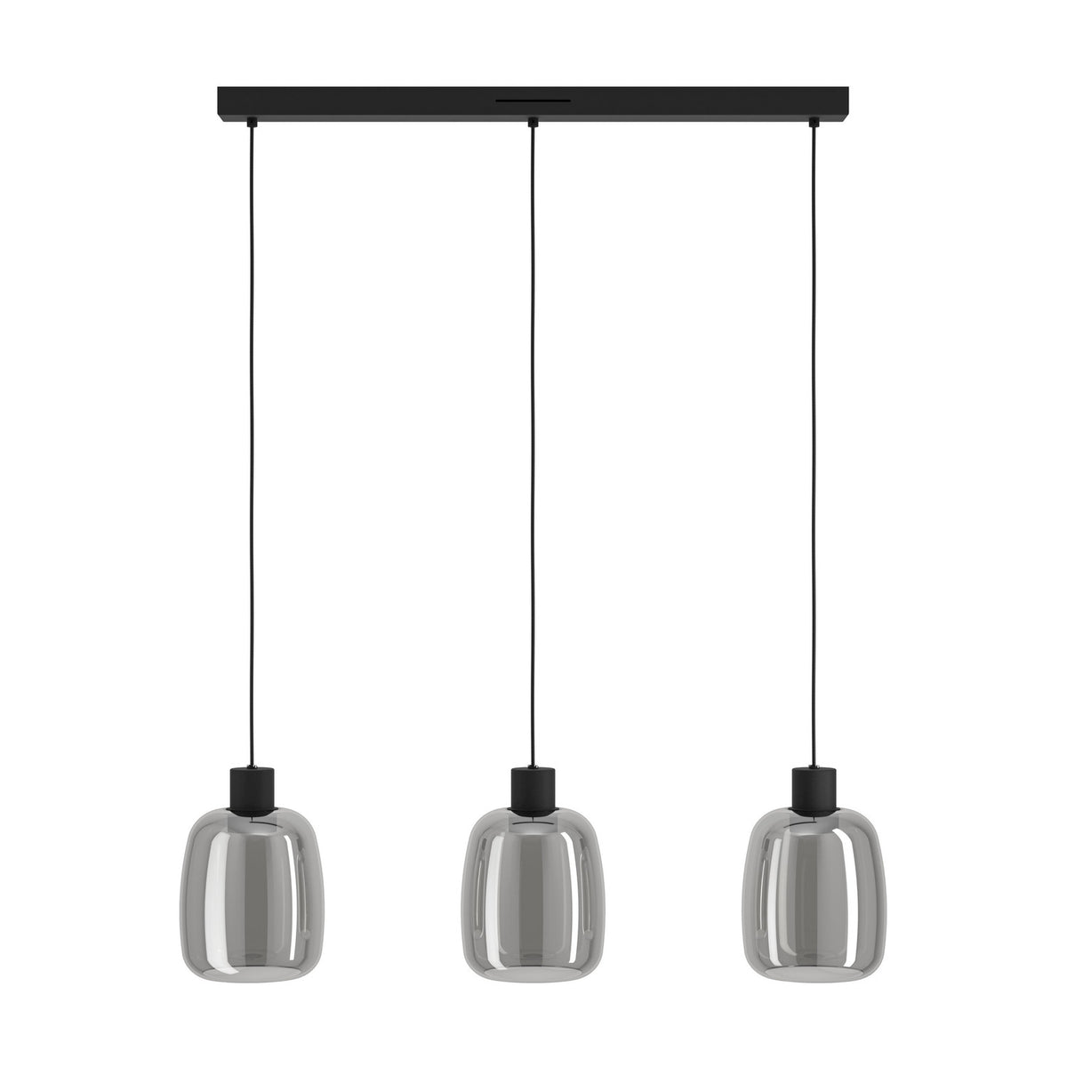 Molochio Smart Colour Changing Smoked Glass Linear Pendant Light