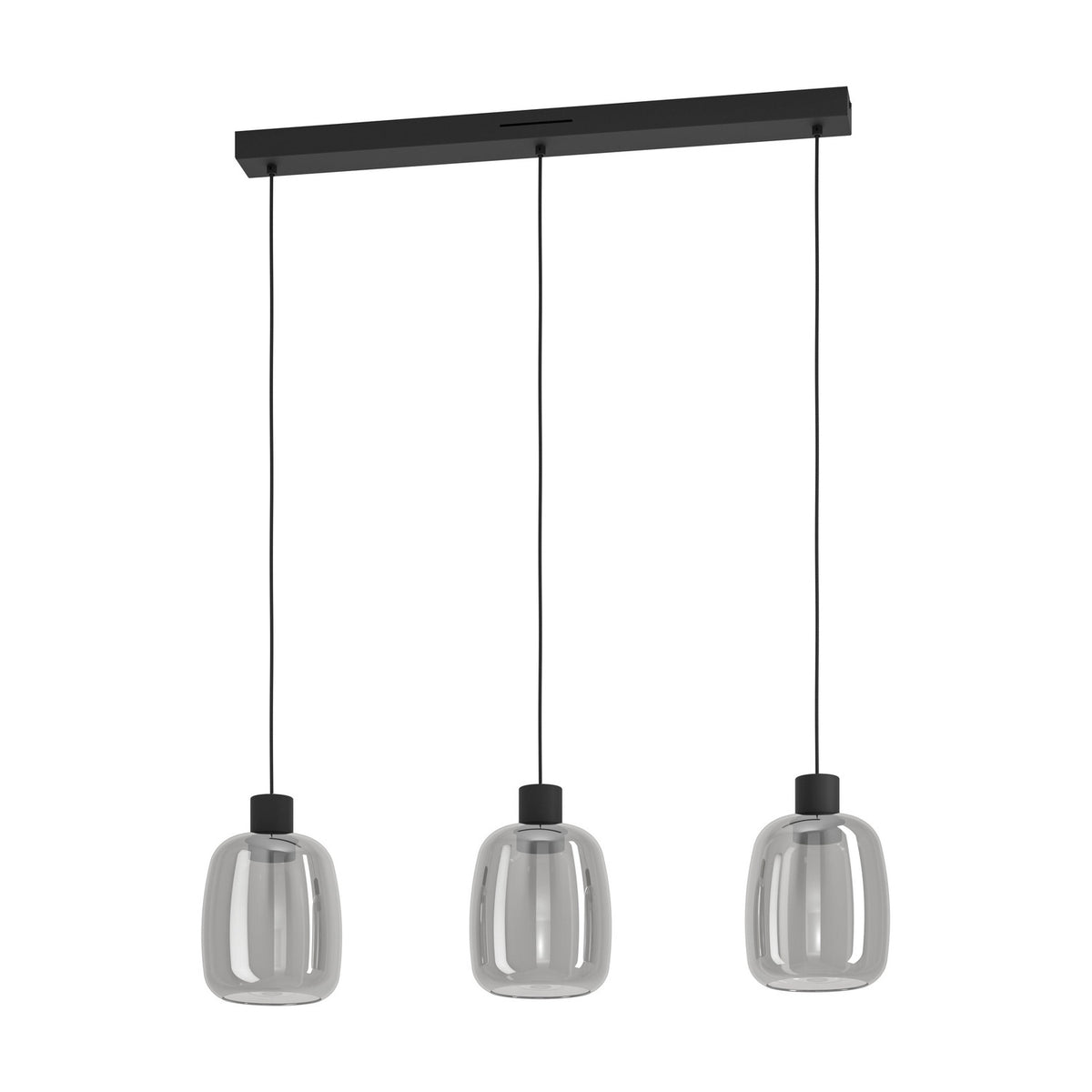Molochio Smart Colour Changing Smoked Glass Linear Pendant Light