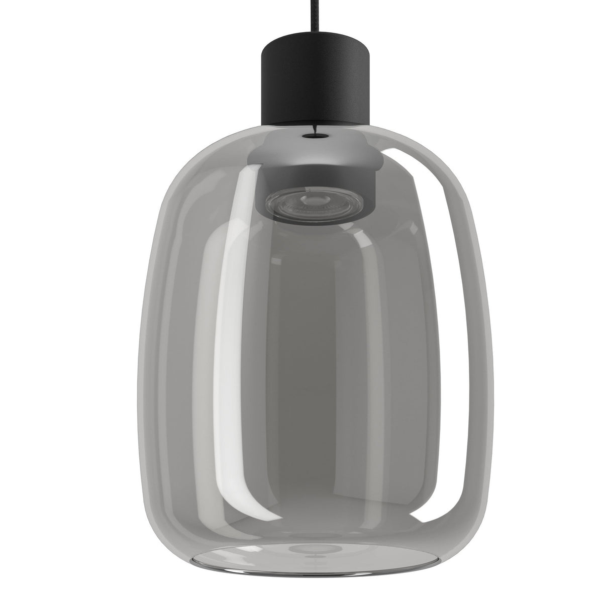 Molochio Smart Colour Changing Smoked Glass Pendant Light - Black