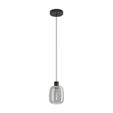 Molochio Smart Colour Changing Smoked Glass Pendant Light - Black
